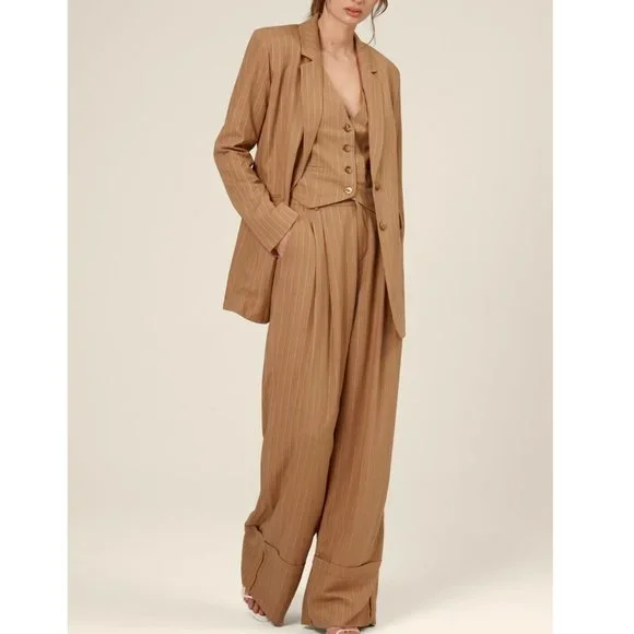 Nicholas Colbie Striped Linen Vest Sz6 - Picture 3 of 8